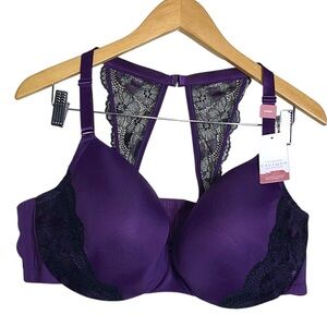 Cacique Deep Purple lightly lined balconette Lace Bra
